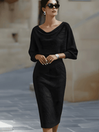Brielle | Draped Elegant Midi Dress