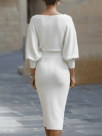 Brielle | Draped Elegant Midi Dress
