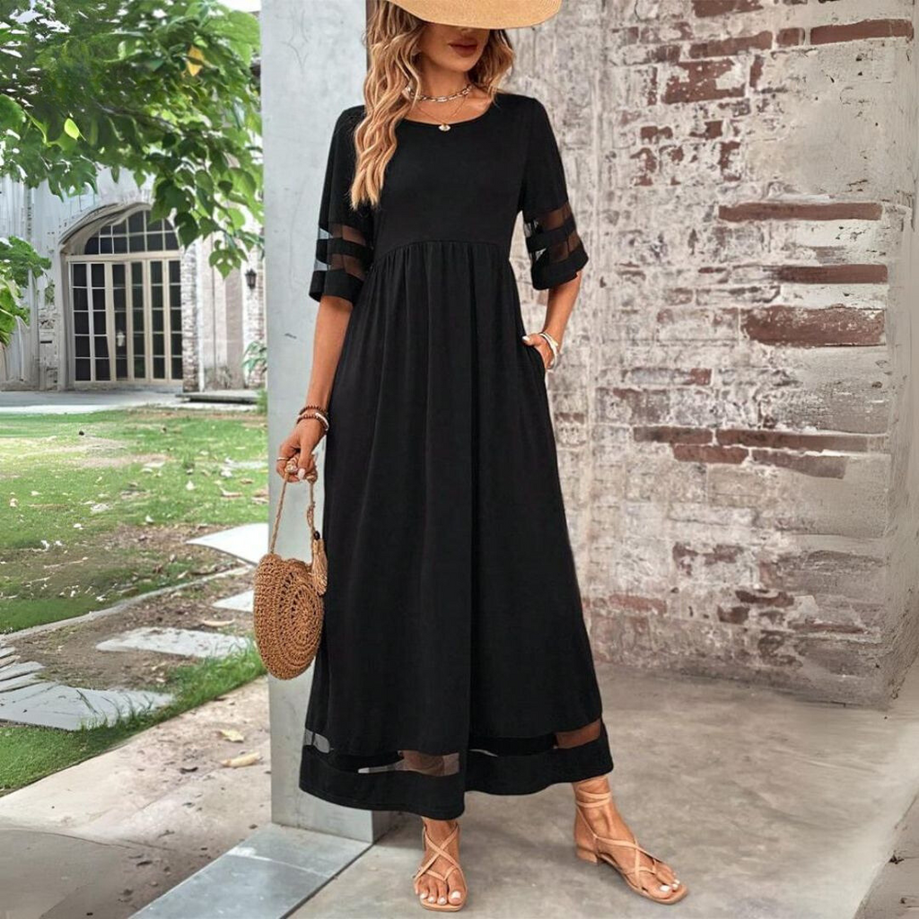 Aubrey™ – Flattering Tummy-Smoothing Midi Dress