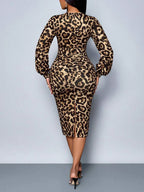 Francine™ Elegant Leopard Dress
