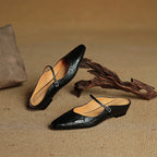 Thea Genuine Leather Mules
