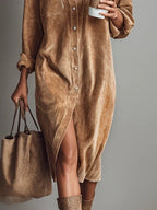 Aurovia - Chic Flared Hem Dress