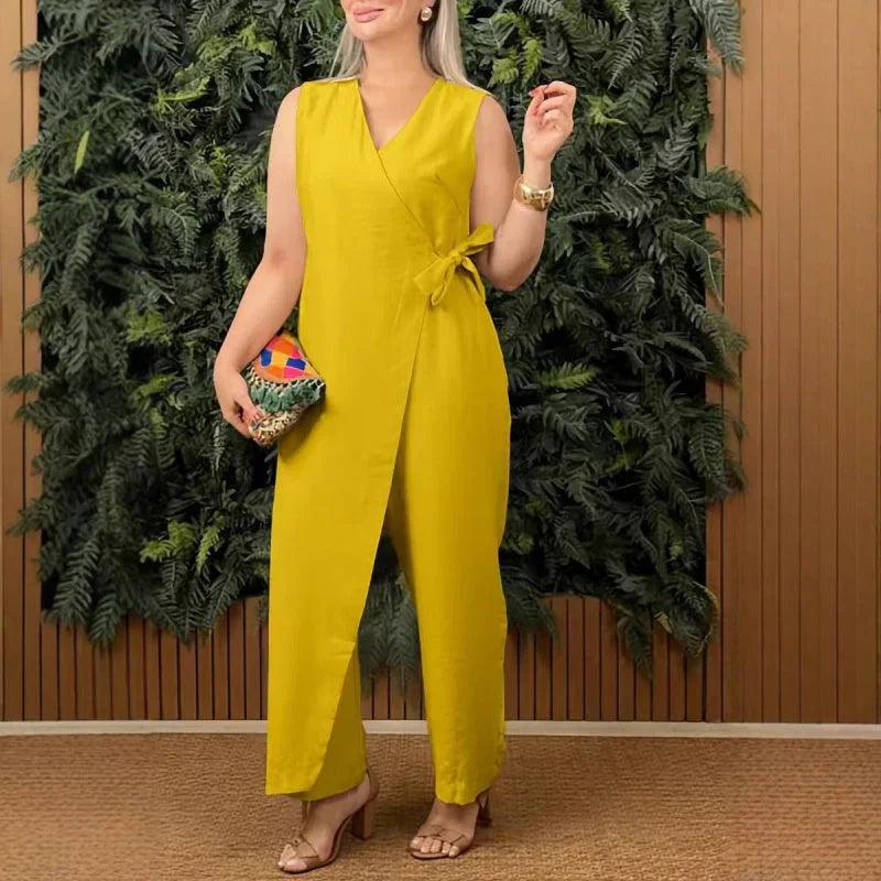 Inès | Elegant V-Neck Jumpsuit
